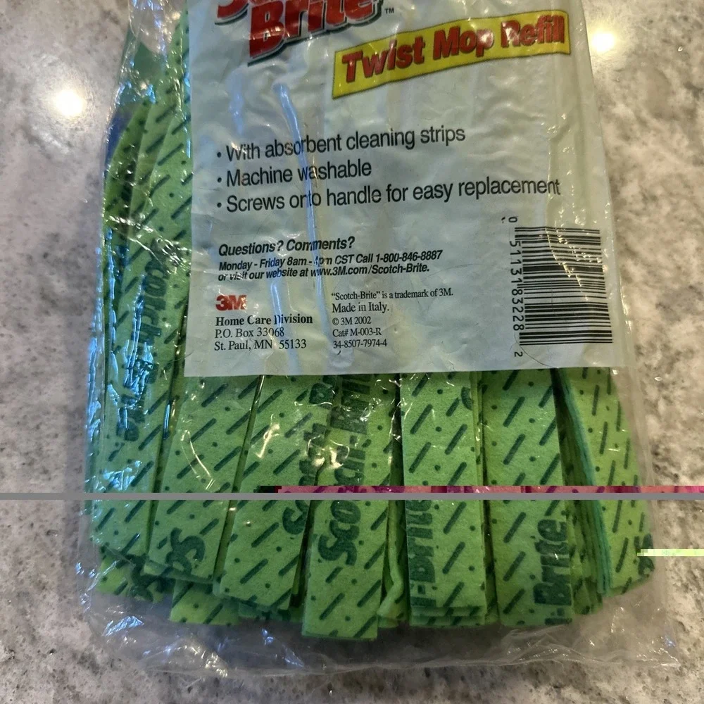 Vintage 3M Scotch-Brite Twist Mop Refill Head - New Sealed 2002 Discontinued